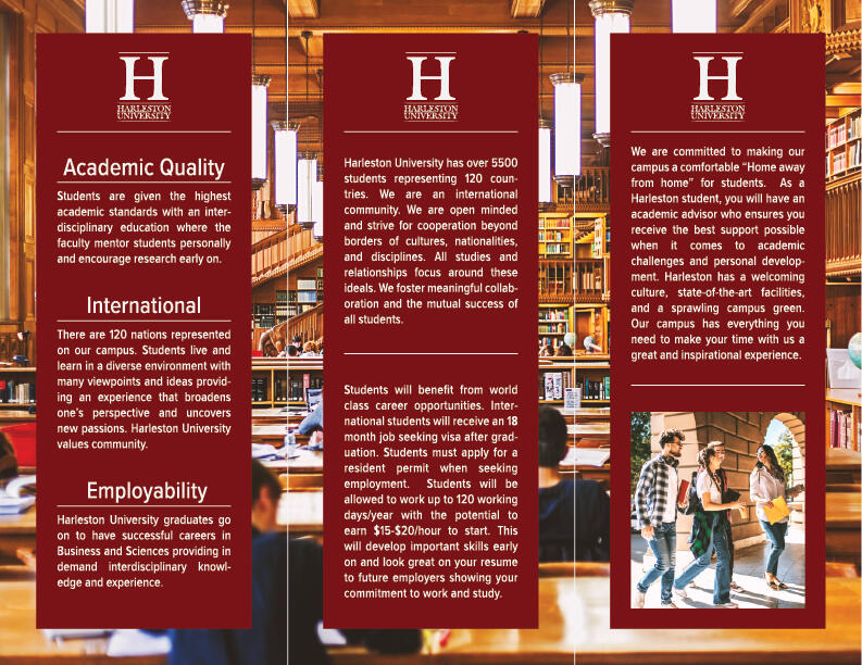 Int University Library - Trifold Prospectus