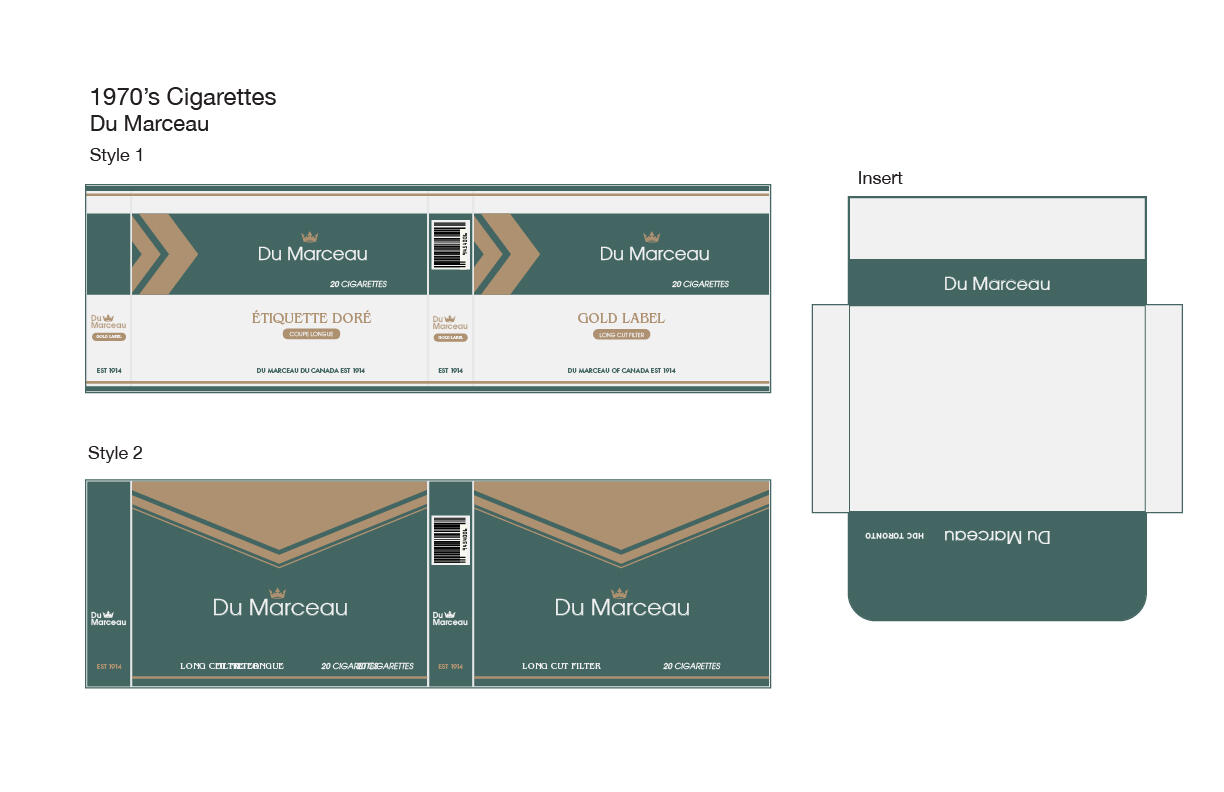 Vintage/Contemporary Cigarette Pack Props