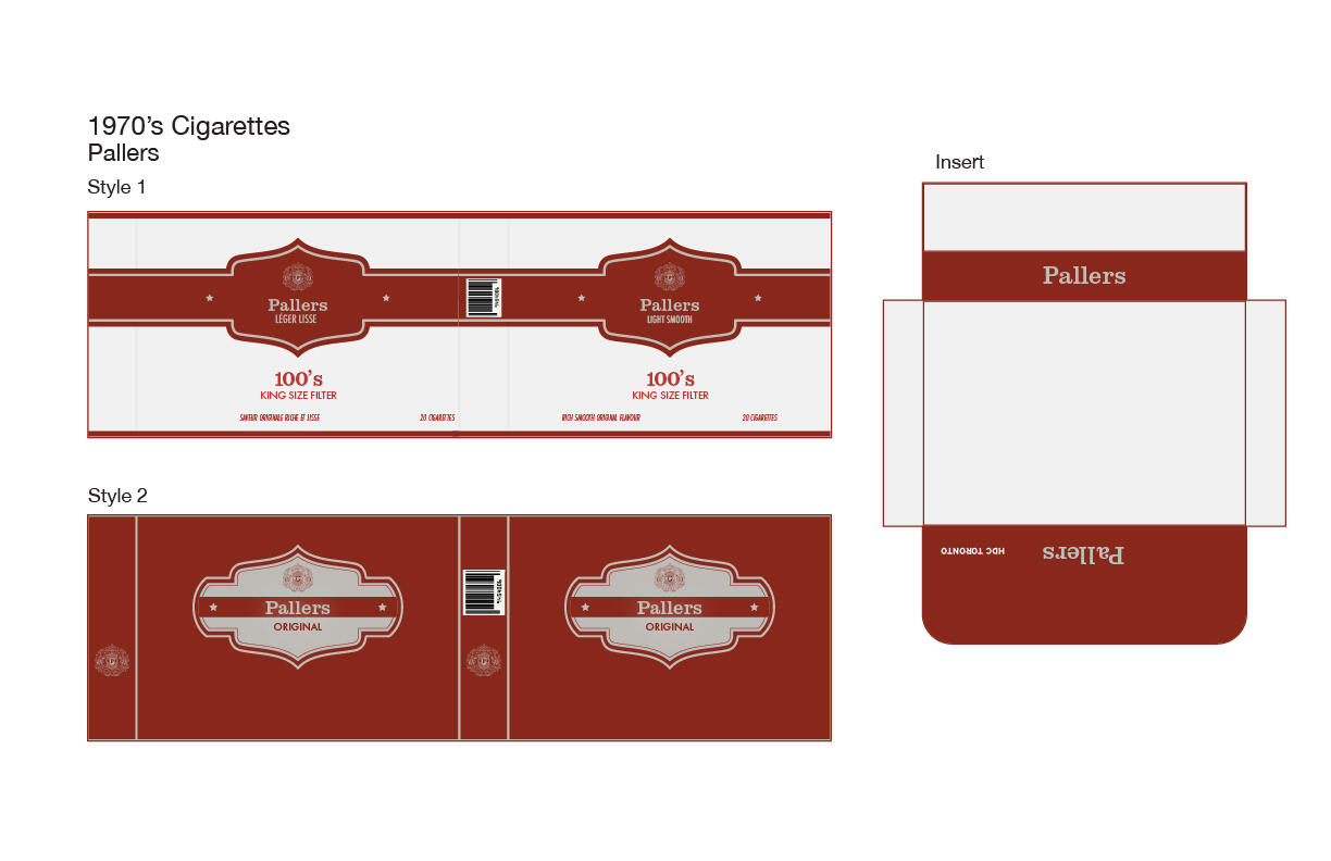 Vintage/Contemporary Cigarette Pack Props