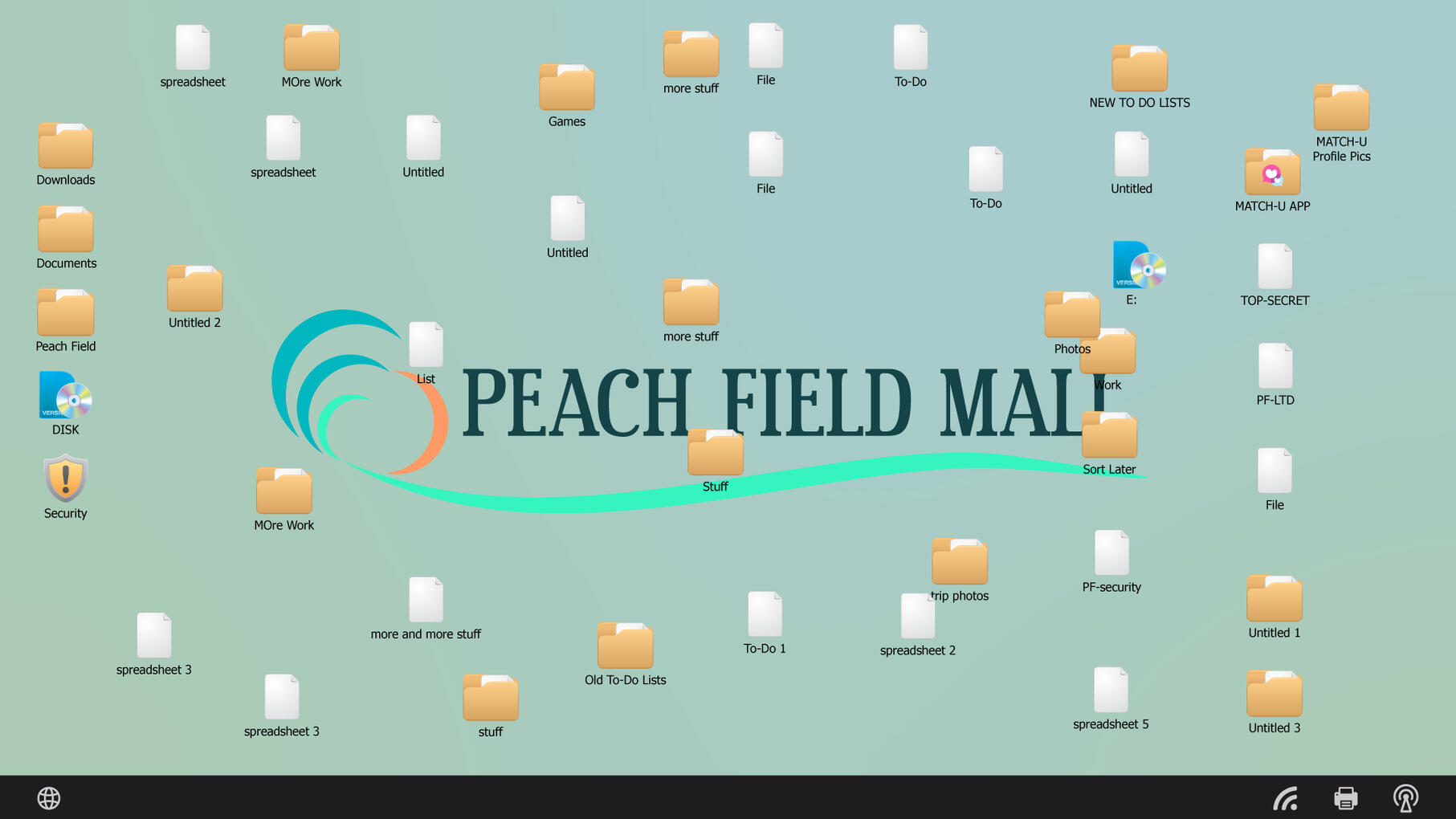 Security Computer Desktop UI (Peach Field Mall Logo by Marion Pon)