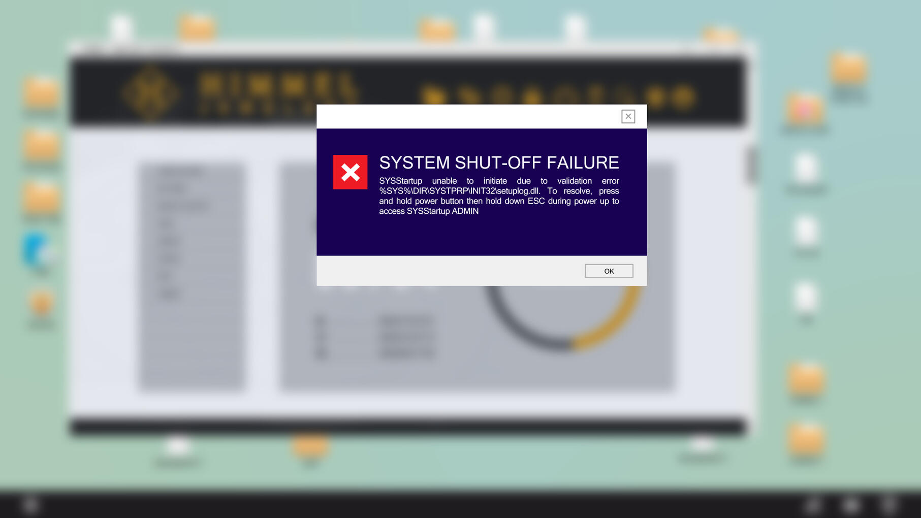 Security App System Failure UI