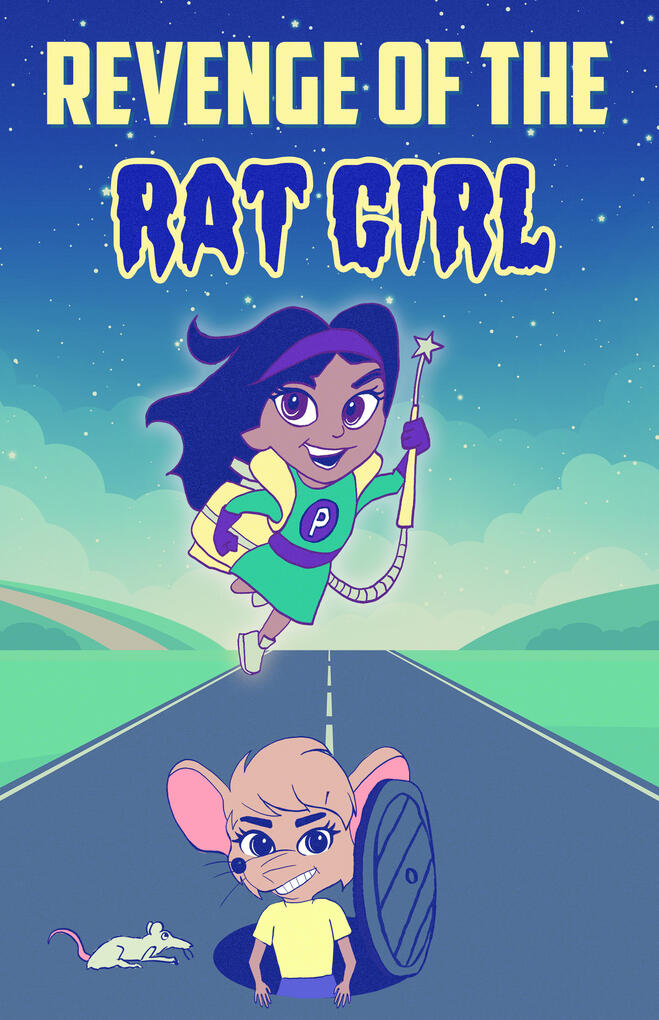 Int Publishing House – Children’s Book Character Concepts (Penny Pest Control by Danielle Sahota | Rat Girl, background, and design by Me)