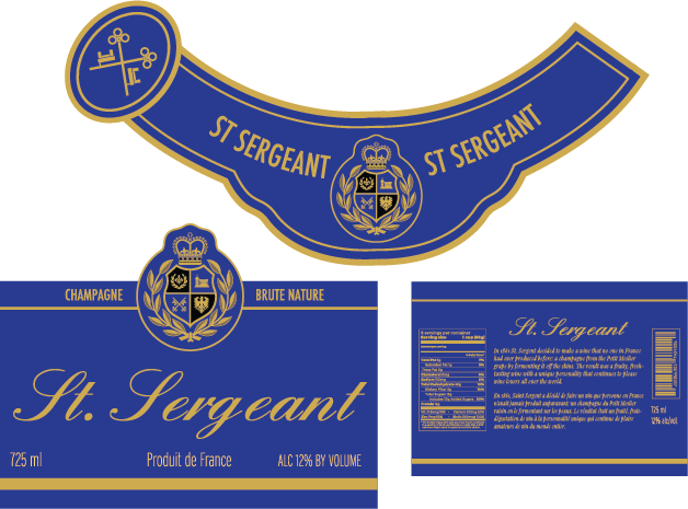 Champagne Bottle Prop Labels