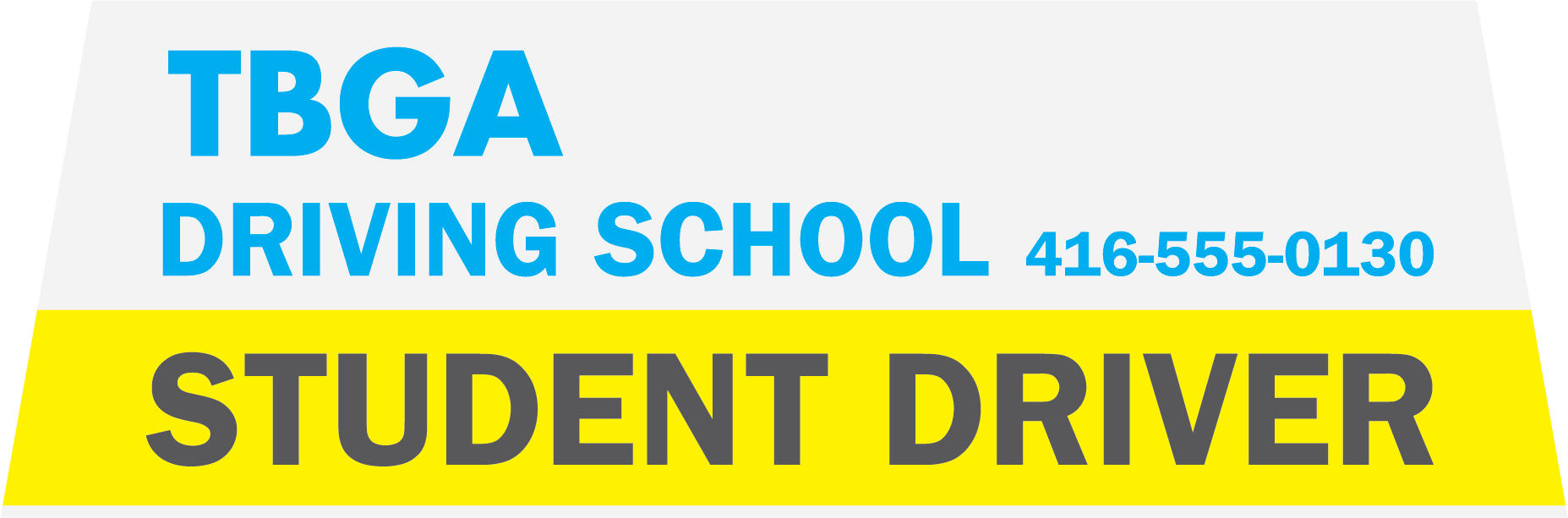 Driving School Car Sign